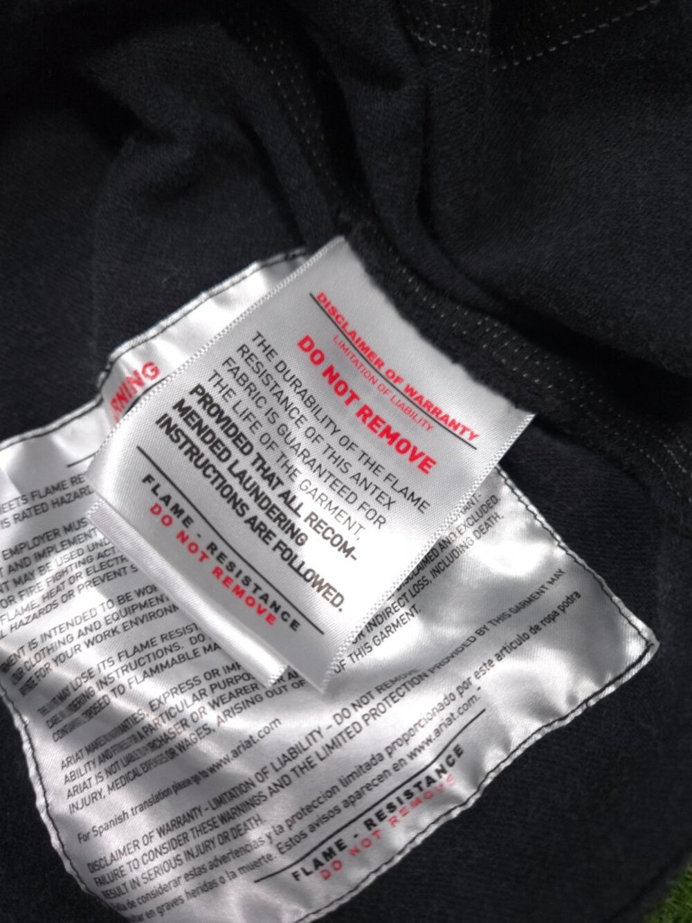 Ariat 1/4 Zip Pullover Polartec Shirt Mens Large Flame Resistant Workwear HRC2 - Picture 9 of 14